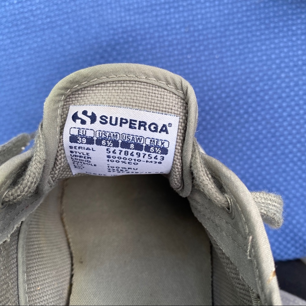 Superga 2750 Cotu Classic Grey Canvas Sneakers EU 39 US 8 - Picture 5 of 8
